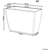 Beliani 2 vazonų rinkinys „SILENEV“, 59 cm, rudas