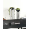 Beliani 2 vazonų su kojelėmis rinkinys FICARIA Metal 22 cm Juodas