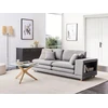 Beliani 2-vietė sofa HEDEN, pilka, su pagalve