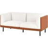 Beliani 2-vietė sofa VORGOD, kreminė balta
