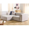 Beliani 2 vietų kampinė sofa VERNON šviesiai smėlio spalvos dešininė