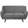Beliani 2 vietų sofa BODO, veliūras, pilka