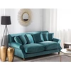 Beliani 2 vietų sofa EIKE veliūrinė, žydros spalvos