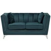 Beliani 2 vietų sofa GAULA, veliūras, žydra
