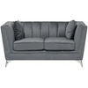 Beliani 2 vietų sofa GAULA, veliūrinė, pilka