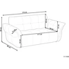 Beliani 2 vietų sofa HALBA smėlio pilkos spalvos