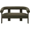 Beliani 2 vietų sofa ILBRO bouclé audinio, tamsiai žalia