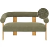 Beliani 2 vietų sofa ILBRO Boucle žalia / šviesiai ruda