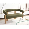 Beliani 2 vietų sofa ILBRO Boucle žalia / šviesiai ruda
