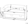 Beliani 2 vietų sofa ILBRO dirbtinis kailis tamsiai ruda
