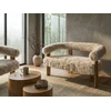 Beliani 2 vietų sofa ILBRO dirbtinis kailis kreminė/šviesiai ruda