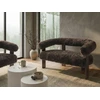 Beliani 2 vietų sofa ILBRO dirbtinis kailis tamsiai ruda