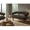 Beliani 2 vietų sofa ILBRO dirbtinis kailis tamsiai rudas / šviesiai rudas