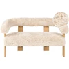 Beliani 2 vietų sofa ILBRO dirbtinis kailis kreminė/šviesiai ruda