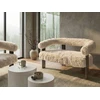 Beliani 2 vietų sofa ILBRO dirbtinis kailis, kreminė/tamsiai ruda