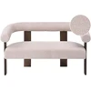 Beliani 2 vietų sofa ILBRO iš audinio Boucle, tamsiai ruda ir smėlio spalvos