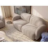 Beliani 2 vietų sofa JULE Bouclé, smėlio spalvos
