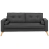 Beliani 2 vietų sofa KALMAR tamsiai pilka