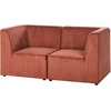 Beliani 2 vietų sofa LEMVIG aukso rudos spalvos velvetas