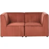 Beliani 2 vietų sofa LEMVIG aukso rudos spalvos velvetas