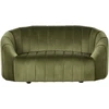 Beliani 2 vietų sofa MALUNG veliūrinė tamsiai žalia