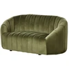 Beliani 2 vietų sofa MALUNG veliūrinė tamsiai žalia