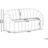 Beliani 2 vietų sofa MALUNG veliūrinė tamsiai žalia