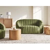 Beliani 2 vietų sofa MALUNG veliūrinė tamsiai žalia