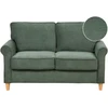 Beliani 2 vietų sofa RONNEBY, kordas, tamsiai žalia