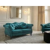 Beliani 2 vietų sofa SKIEN, veliūras, žydra