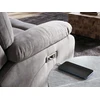 Beliani 2 vietų sofa su elektrine atsipalaidavimo funkcija BERGEN veliūrinė pilka