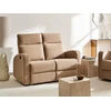 Beliani 2 vietų sofa su elektrine atsipalaidavimo funkcija VERDAL, veliūras, šviesiai ruda