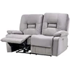 Beliani 2 vietų sofa su elektrine atsipalaidavimo funkcija BERGEN veliūrinė pilka