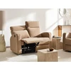 Beliani 2 vietų sofa su elektrine atsipalaidavimo funkcija VERDAL, veliūras, šviesiai ruda