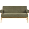 Beliani 2 vietų sofa TAMRE Boucle žalia / šviesiai ruda