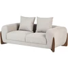 Beliani 2 vietų sofa VINLIDEN, smėlio ir pilkos spalvos