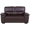 Beliani 2 vietų sofa VOGAR iš dirbtinės odos, tamsiai ruda