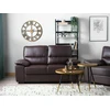 Beliani 2 vietų sofa VOGAR iš dirbtinės odos, tamsiai ruda