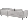 Beliani 3 asmenų kampinė sofa ALTAN, veliūrinė, šviesiai pilka, kairinė