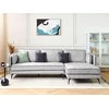 Beliani 3 asmenų kampinė sofa ALTAN, veliūrinė, šviesiai pilka, kairinė