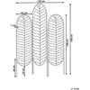 Beliani 3 dalių kambario pertvara PESCIA auksinė 120 cm 160 cm
