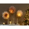 Beliani 3 LED kabančių dekoracijų rinkinys FORSAN Žvaigždė 41 cm Spalvingas
