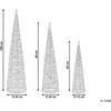 Beliani 3 LED kalėdinių dekoracijų rinkinys TUELSO eglutė 60/80/100 cm aukso spalvos