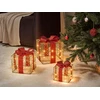 Beliani 3 LED kalėdinių dekoracijų rinkinys LYSEREN 20/25/30 cm, kalėdinės dovanos, auksinės