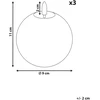 Beliani 3 LED žvakių rinkinys AMBROSIA 11 cm auksinis