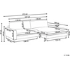 Beliani 3-vietė kampinė sofa MALOY, šenilinis audinys, šviesiai pilka, kairinė