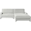 Beliani 3-vietė kampinė sofa MALOY, šenilinis audinys, šviesiai pilka, kairinė