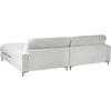 Beliani 3-vietė kampinė sofa MALOY, šenilinis audinys, šviesiai pilka, kairinė