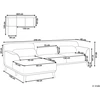 Beliani 3-vietė kampinė sofa SIMOS šviesiai pilka dešininė