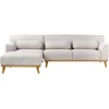 Beliani 3-vietė kampinė sofa SIMOS šviesiai pilka dešininė
